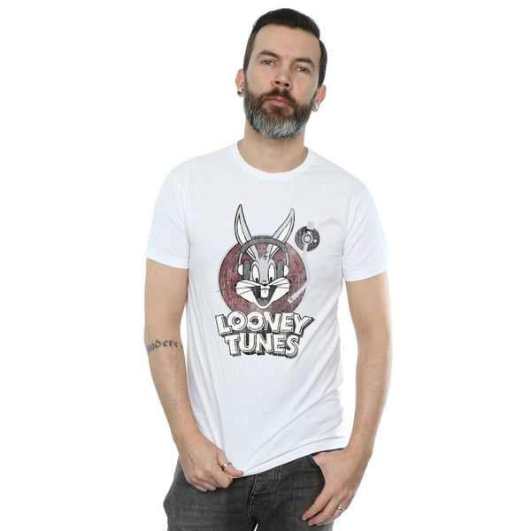 Looney Tunes Mens Bugs Bunny Logo Cotton T-Shirt