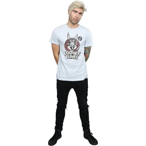 Looney Tunes Mens Bugs Bunny Circle Logo T-Shirt