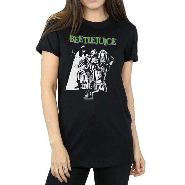 Beetlejuice Womens/Ladies Mono Poster Cotton Boyfriend T-Shirt