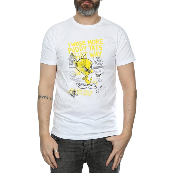 Looney Tunes Mens More Puddy Tats Tweety Cotton T-Shirt