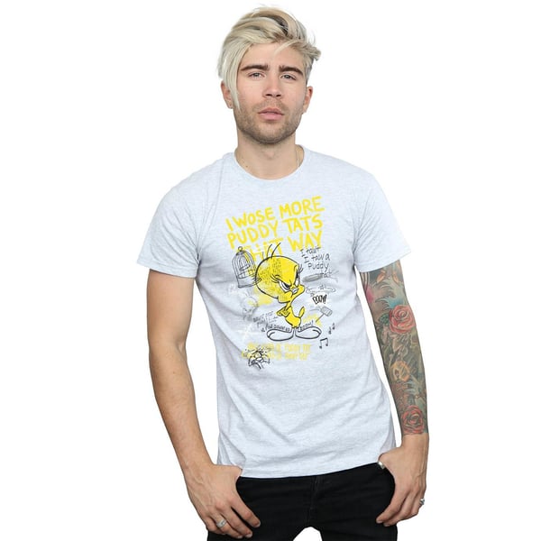 Looney Tunes Mens More Puddy Tats Tweety Cotton T-Shirt