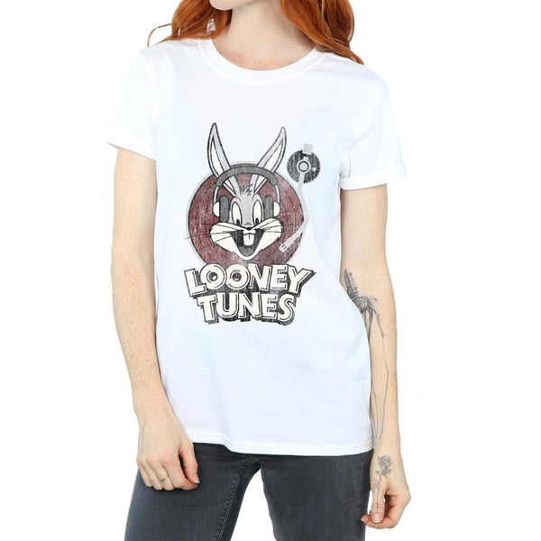 Looney Tunes Womens/Ladies Bugs Bunny Circle Cotton Logo Boyfriend T-Shirt