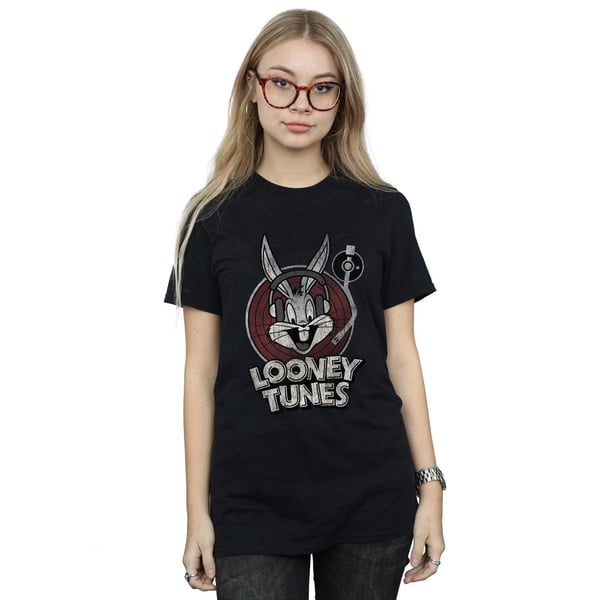 Looney Tunes Womens/Ladies Bugs Bunny Circle Cotton Logo Boyfriend T-Shirt