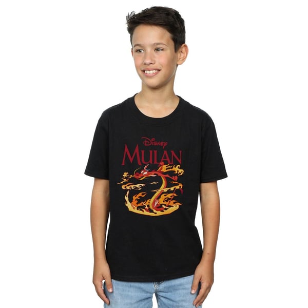 Disney Boys Mulan Mushu Dragon Fire T-Shirt