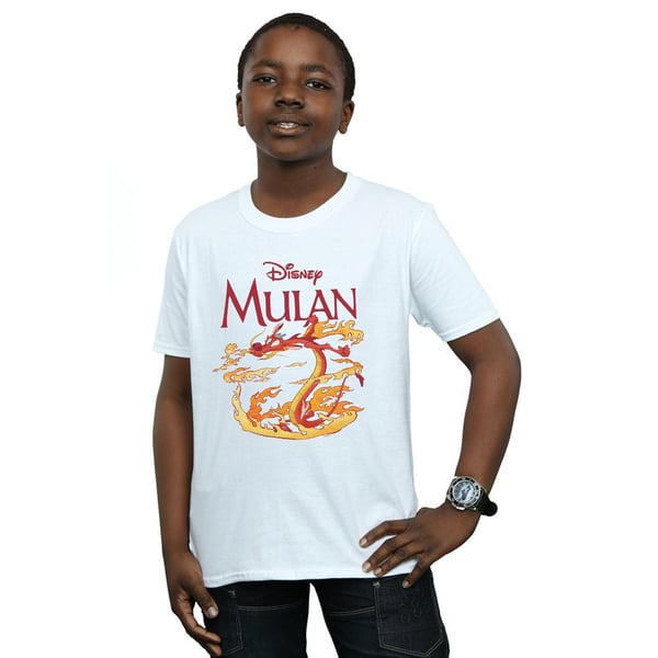 Disney Boys Mulan Mushu Dragon Fire T-Shirt