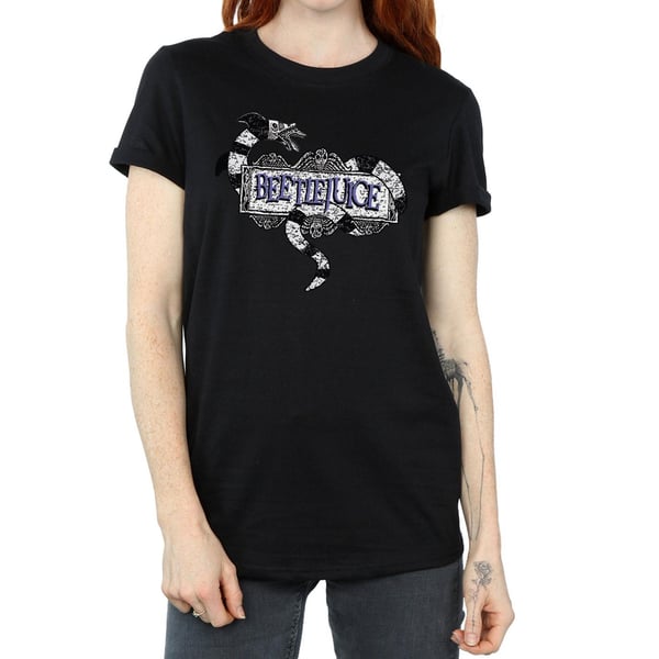 Beetlejuice Womens/Ladies Sandworm Logo Cotton Boyfriend T-Shirt