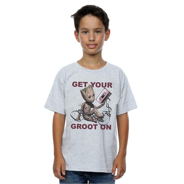 Guardians Of The Galaxy Boys Get Your Groot On Heather T-Shirt