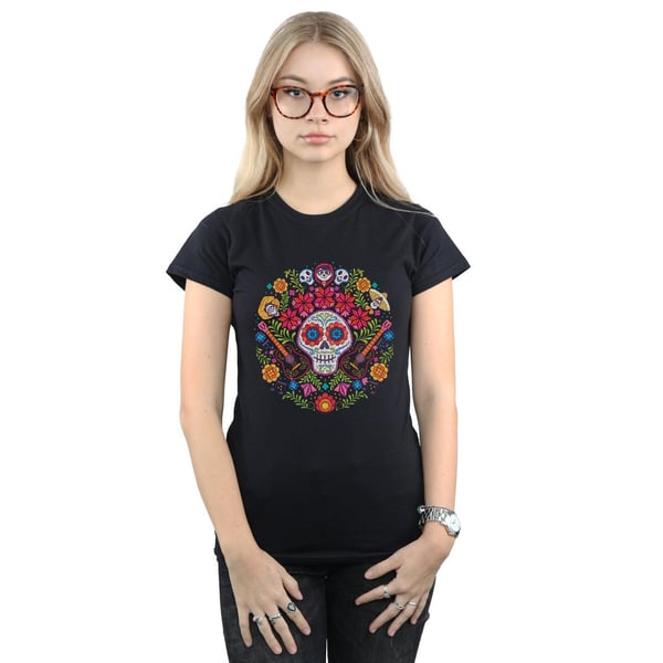 Disney Womens/Ladies Coco Embroidered Skull Print Cotton T-Shirt