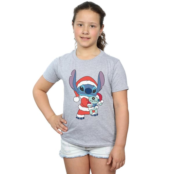 Disney Girls Lilo And Stitch Stitch Christmas Cotton T-Shirt