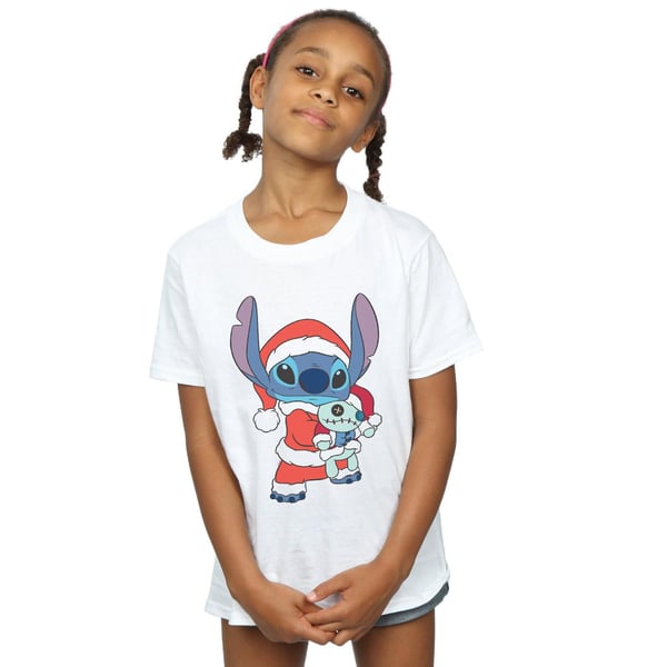 Disney Girls Lilo And Stitch Stitch Christmas Cotton T-Shirt