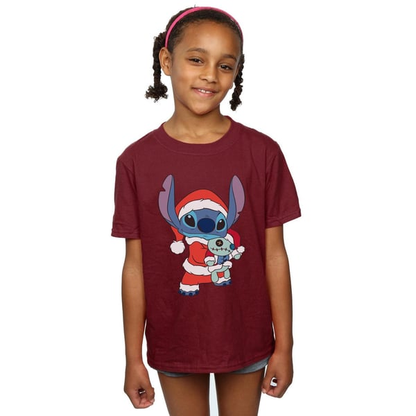 Disney Girls Lilo And Stitch Stitch Christmas Cotton T-Shirt