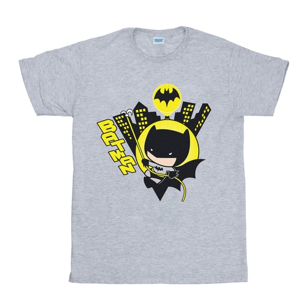 DC Comics Womens/Ladies Chibi Batman Swinging Cotton T-Shirt