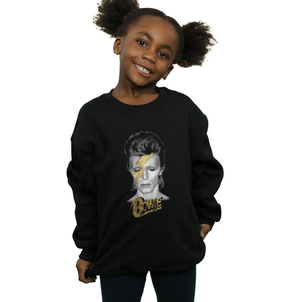 David Bowie Girls Aladdin Sane Gold Bolt Sweatshirt