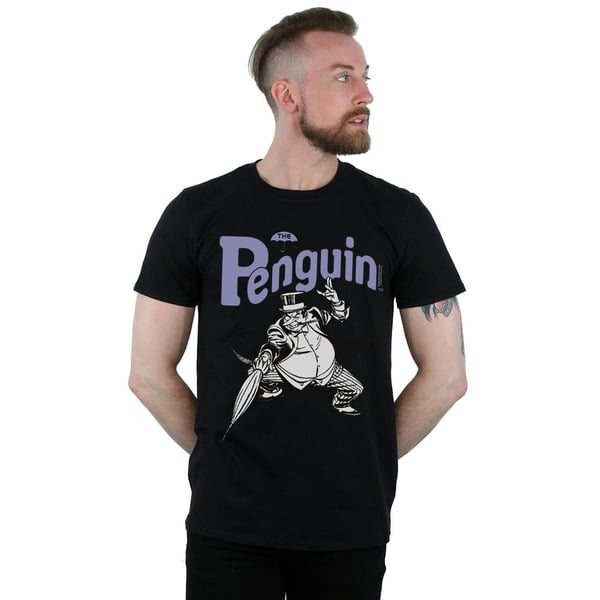 DC Comics Mens Penguin Mono Action Pose T-Shirt