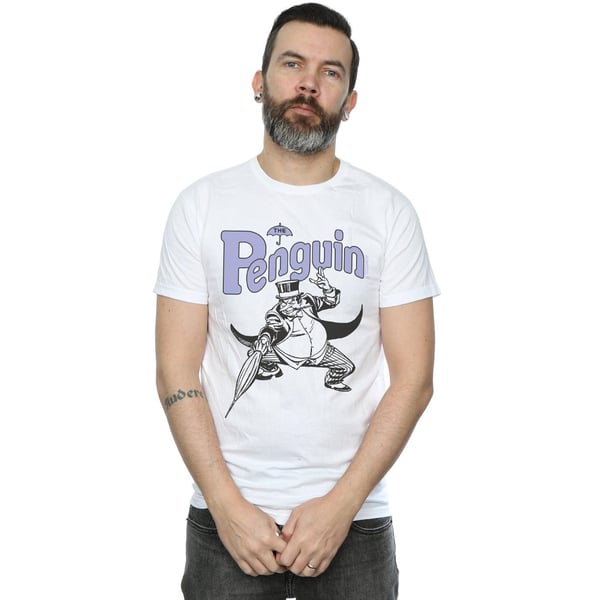 DC Comics Mens Penguin Mono Action Pose T-Shirt