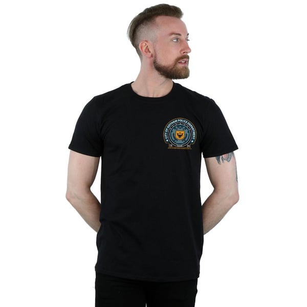 DC Comics Mens Batman Gotham Police Dept Breast Print T-Shirt