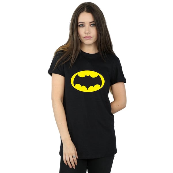 DC Comics Womens/Ladies Batman TV Series Logo Cotton Boyfriend T-Shirt