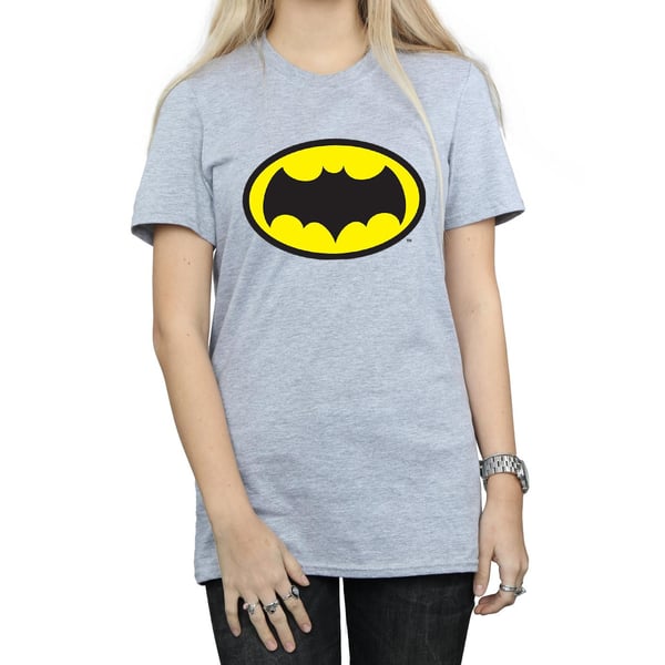 DC Comics Womens/Ladies Batman TV Series Logo Cotton Boyfriend T-Shirt