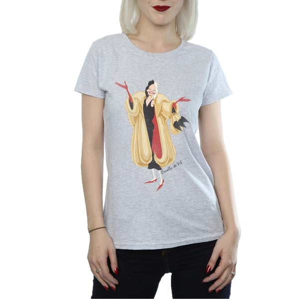 Disney Womens/Ladies Classic Cruella De Vil Cotton T-Shirt