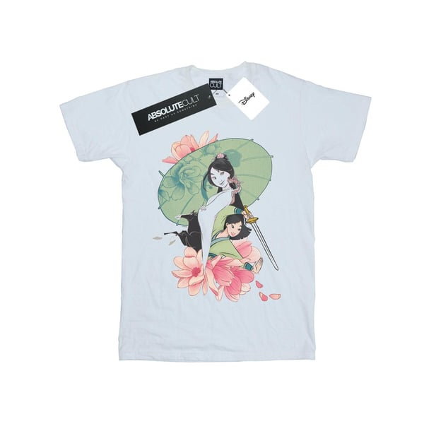 Disney Girls Mulan Magnolia Collage Cotton T-Shirt
