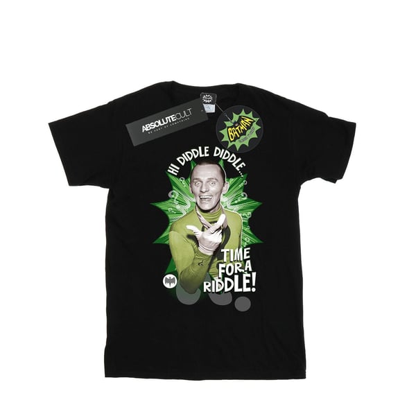 DC Comics Womens/Ladies Batman TV Series The Riddler Time for a Riddle Cotton Boyfriend T-Shirt