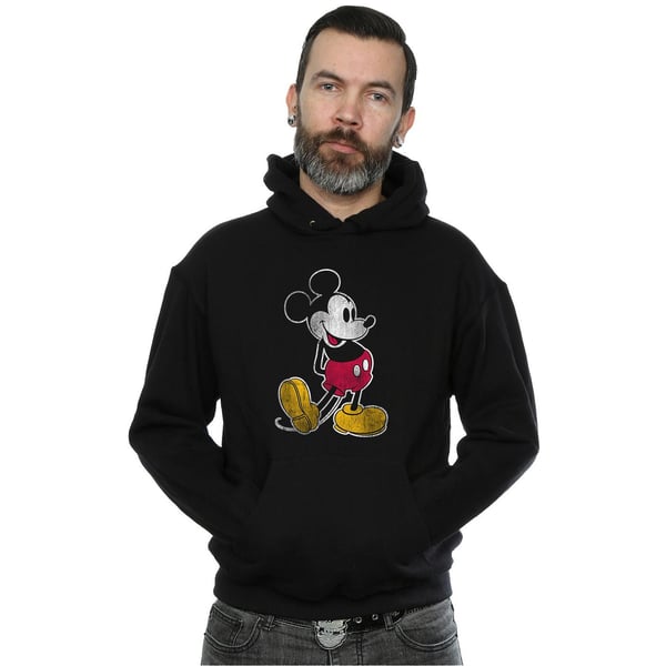 Disney Mens Mickey Mouse Classic Kick Hoodie