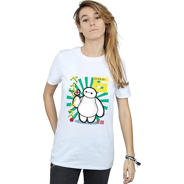 Big Hero 6 Womens/Ladies Baymax Lollipop Cotton Boyfriend T-Shirt