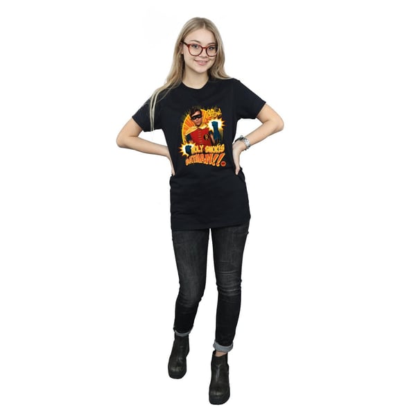 DC Comics Womens/Ladies Batman TV Series Holy Smokes Cotton Boyfriend T-Shirt