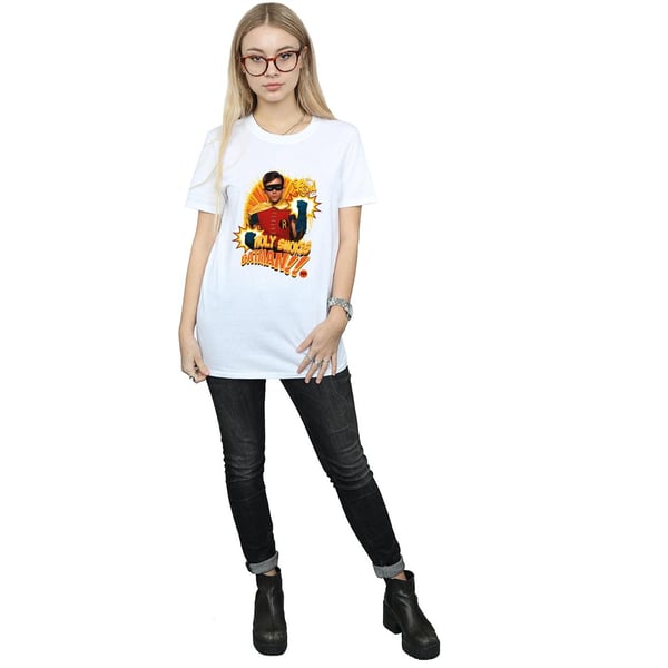DC Comics Womens/Ladies Batman TV Series Holy Smokes Cotton Boyfriend T-Shirt