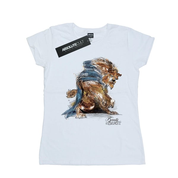 Disney Dam/Dam Skönheten och Odjuret Odjuret Skiss Bomulls T-shirt