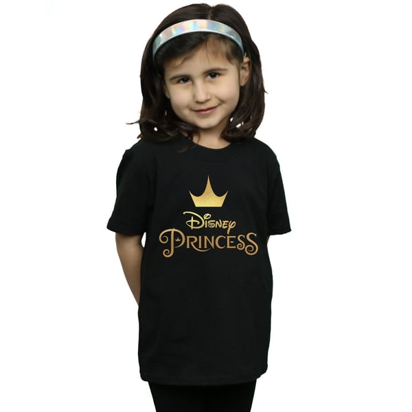 Disney Girls Princess Crown Logo Cotton T-Shirt