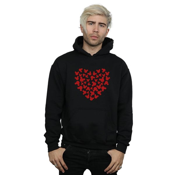 Disney Mens Mickey Mouse Heart Silhouette Hoodie