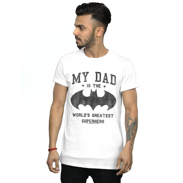 DC Comics Mens Batman My Dad Is A Superhero T-Shirt