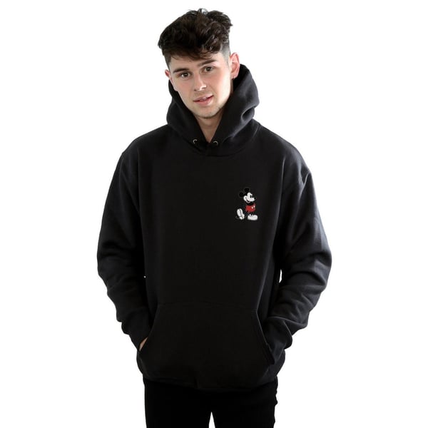 Disney Mens Mickey Mouse Kickin Retro Chest Hoodie