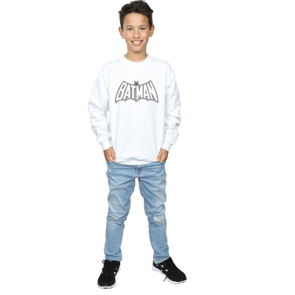 DC Comics Boys Batman Retro Crackle Logo Sweatshirt
