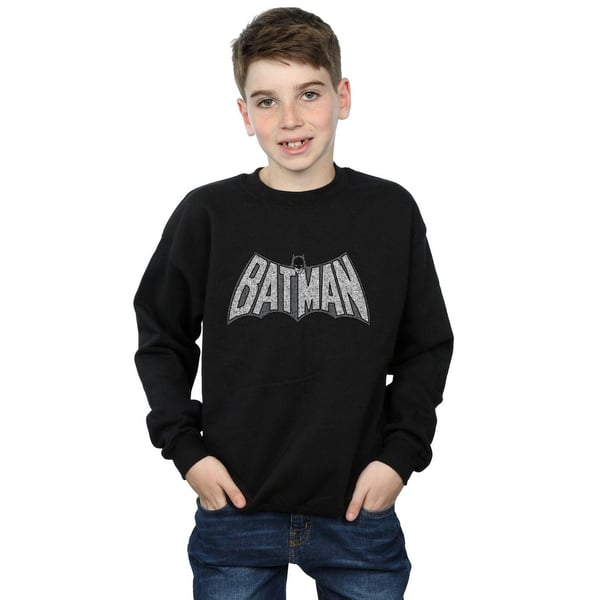 DC Comics Boys Batman Retro Crackle Logo Sweatshirt