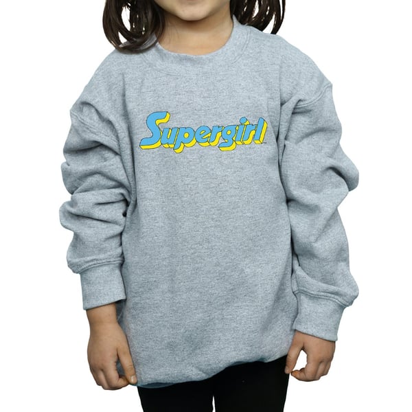 DC Comics Girls Supergirl Text Logo Sweatshirt