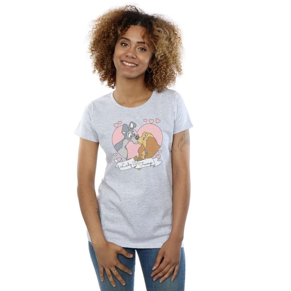 Disney Womens/Ladies Lady And The Tramp Love Cotton T-Shirt