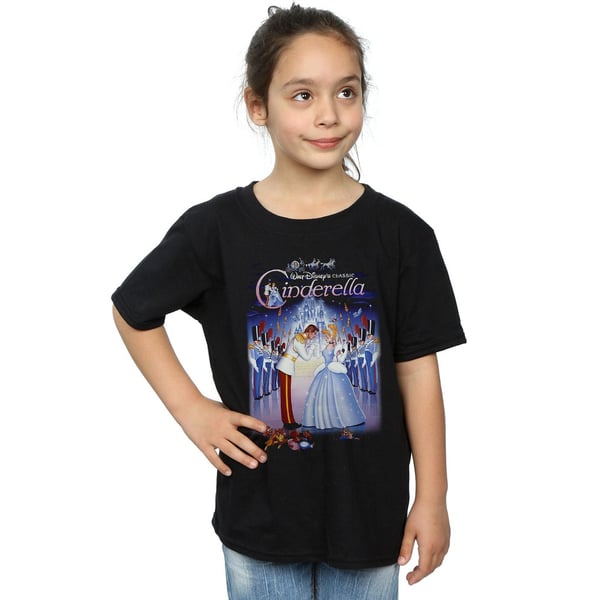 Disney Girls Cinderella Collage Poster Cotton T-Shirt