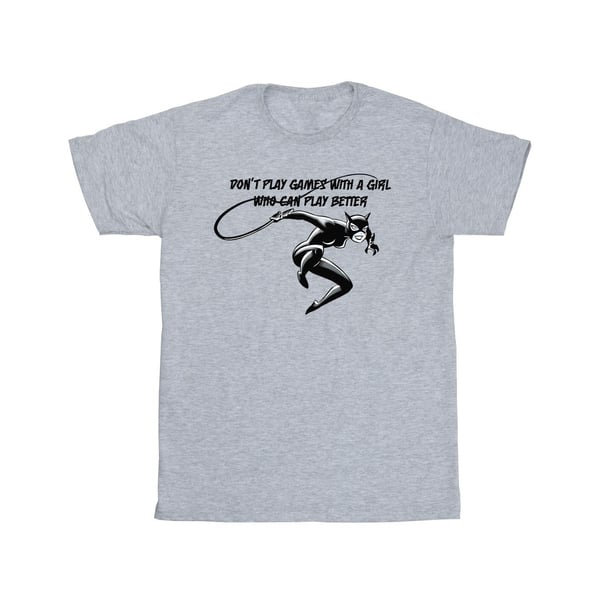 DC Comics Mens Catwoman Don´t Play Games T-Shirt