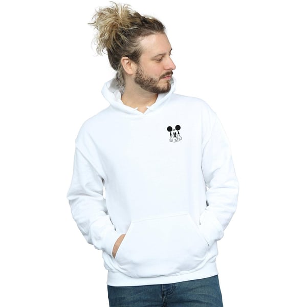 Disney Mens Mickey Mouse Dont Speak Breast Print Hoodie