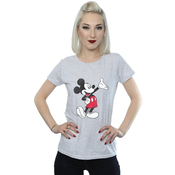 Disney Womens/Ladies Traditional Wave Mickey Mouse T-Shirt