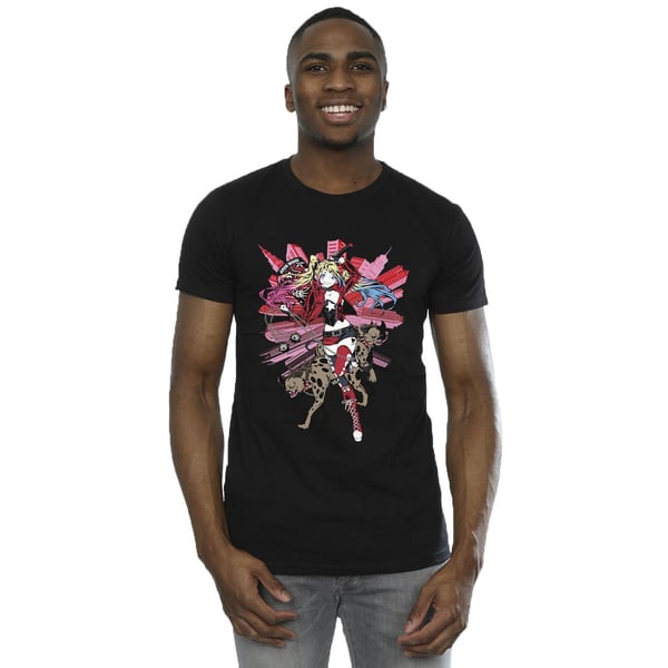 DC Comics Mens Harley Quinn Hyenas T-Shirt