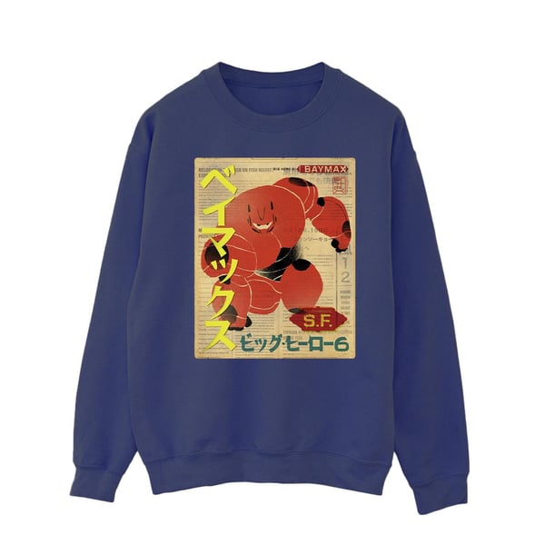 Disney Mens Big Hero 6 Baymax Baymax Newspaper Sweatshirt