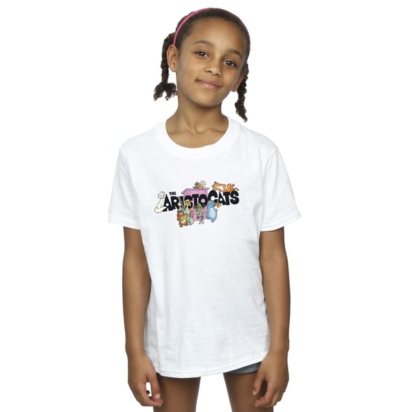 Disney Girls Aristocats Logo Cotton T-Shirt