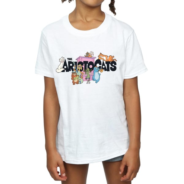 Disney Girls Aristocats Logo Cotton T-Shirt