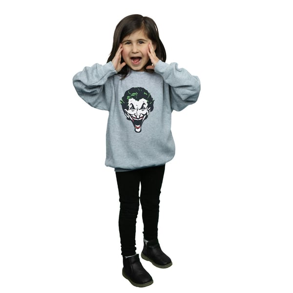 DC Comics Girls The Joker Big Face Sweatshirt