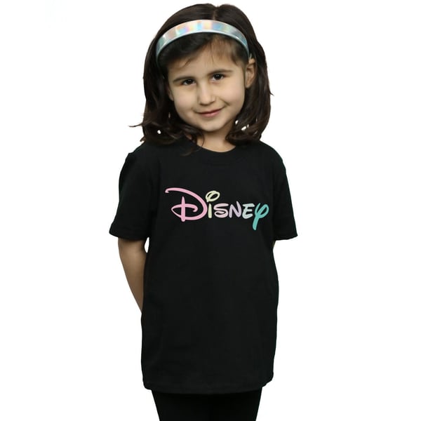 Disney Girls Pastel Logo Cotton T-Shirt