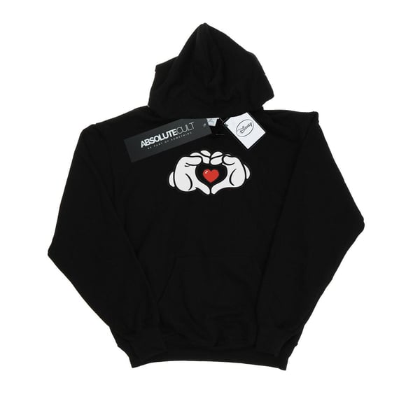 Disney Mens Mickey Mouse Heart Hands Hoodie