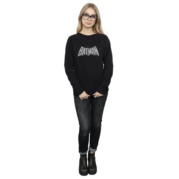 DC Comics Womens/Ladies Batman Retro Crackle Logo Sweatshirt